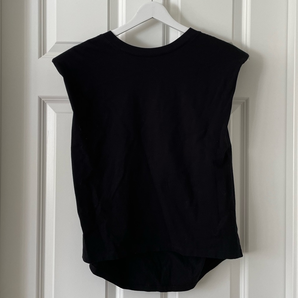 New Aritzia Babaton Shoulder Pad Tank Top Black